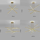 Axyaa Luminous Ceiling Plate Chandelier: Aluminum LED Lighting for Living Room Table Island