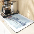 Axyaa Four Seasons Pattern Table Placemats - Absorbent Cup Stand Mats