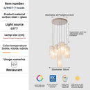 Axyaa French Glass Chandelier Cream Luxe Staircase Lamp