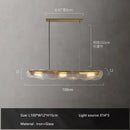 Axyaa Modern Luxury Dining Room LED Chandelier Glass Hanging Light Fixtures