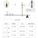 Axyaa Glass Chandelier Pendant Light for Dining Kitchen Restaurant