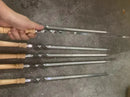 Axya BBQ Skewers: 55cm Long Handle Kebab Grill Stick, Stainless Steel Outdoors Needle.