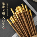 Axyaa Chicken Wing Wood Chopsticks Set | Anti-bacterial, High Temperature Resistant