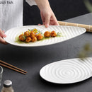 Axya Ceramic Dinner Plate Set: Restaurant Steak Sushi Salad Specialty Tableware