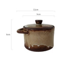 Axyaa Coarse Pottery Bird's Nest Cup Ceramic Steamed Egg Soup Seasoning Jar