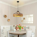 Axyaa Retro Tropical E27 Pendant Light Chandelier for Living Room Bedroom Foyer Dining