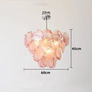 Axyaa Glass Chandeliers: Round LED Vintage Pendant Light for Dining Room & Kitchen