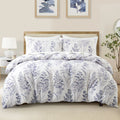 Leaf Plant Duvet Set, Boho Quilt Cover, Home Bedding by Axyaa
