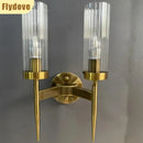 Axyaa Nordic Glass LED Wall Light: Artistic Hall Hotel Bedside Decor Fixture