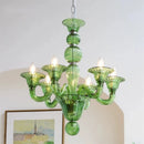Axyaa Modern Crystal Chandelier Classic Arm Hanging Lamp for Living Room