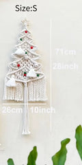 Axyaa Macrame Christmas Tree Wall Hanging Farmhouse Xmas Decor