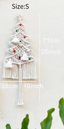 Axyaa Macrame Christmas Tree Wall Hanging Farmhouse Xmas Decor