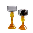 Axyaa Geometric Glass Vase Candle Holder Tall Flowerpot Home Decor
