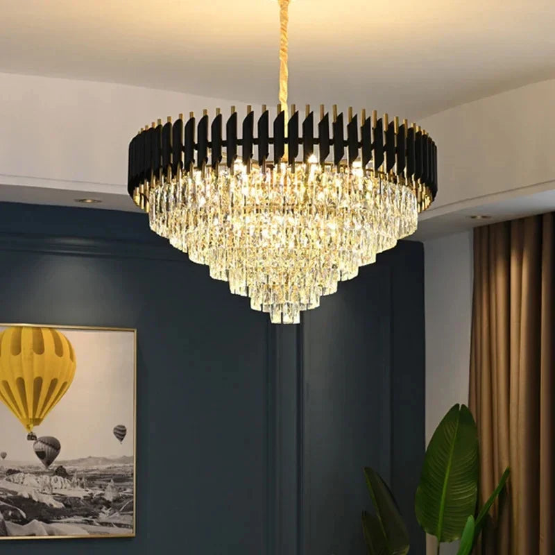 Luxury Crystal Chandelier for Modern Living Room, Bedroom, and Dining Room by Axyaa