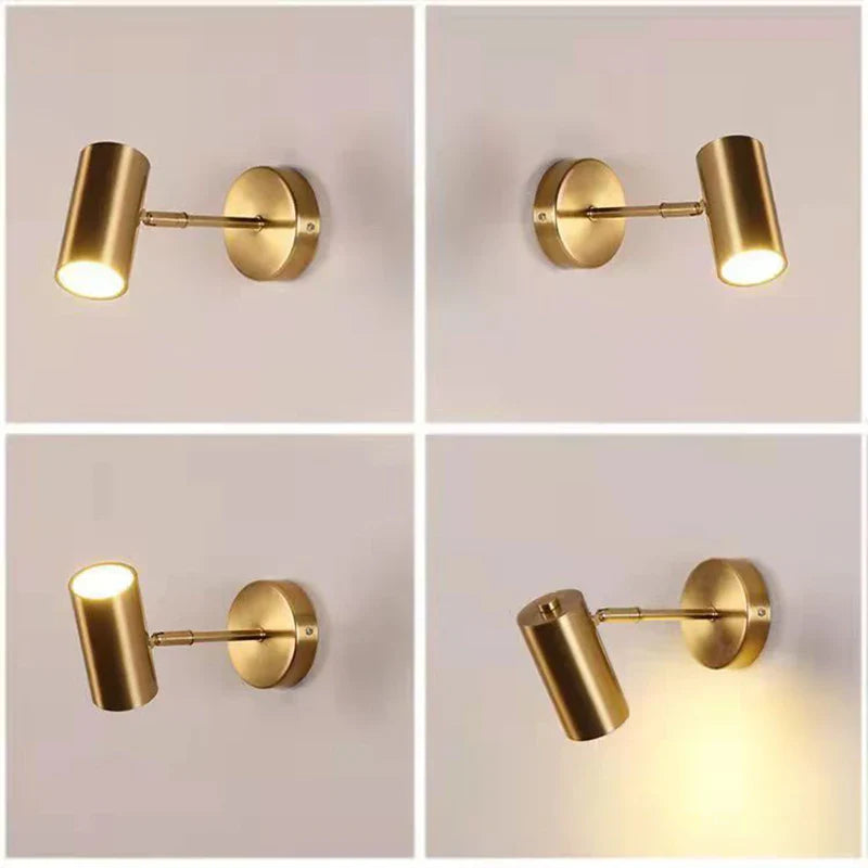 Axyaa Nordic Bedside Wall Sconce | Rotating Reading Spotlight | Makeup Mirror Lighting