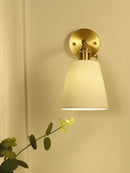 Axyaa Ceramic Nordic Wall Lamp with Switch, Vintage Sconce Light for Living Room