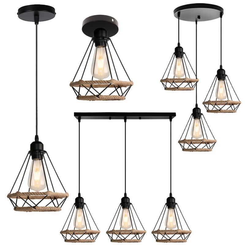 Axyaa Retro Industrial Pendant Light for Kitchen Bedroom Aisle Lighting