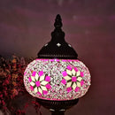 Axyaa Turkish Swirling Dance Mosaic Table Lamp Glass Bed Light Vintage Romantic Glass Mosaic Lamp