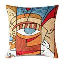 Axyaa Picasso Graffiti Art Painting Cushion Cover for Home Décor