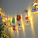 Axyaa Fairy Lights Garland Fawn Gloves Bell Iron Lamp - Battery-operated Decor for Living Room & Garden
