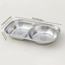 Axyaa Mini Stainless Steel Divided Children's Dinner Plate - Cute & Durable