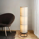 Axyaa Classical Linen Floor Lamp Retro Style Modern LED Floor Lights