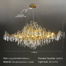 Axyaa Crystal Chandelier: Post-Modern Minimalist Living Room & Restaurant Light