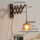 Axyaa Ceramic Walnut Wall Light Fixture Modern Style Bedroom Living Room Lamp