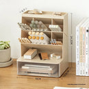 Axyaa Desktop Pencil Holder Organizer with Divided Drawer for Office and Students