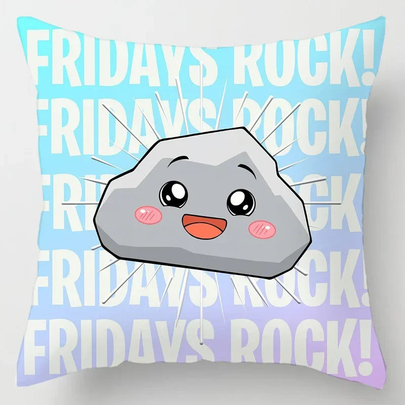 Axyaa Cartoon Print Designer Pillow Cases: Lankybox Series Home Decor Cushion Cover