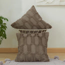 Axyaa Geometric 3D Chain Pattern Pillow Cover in Yellow Red White