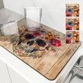 Axyaa Halloween Watercolor Branches Drying Mat