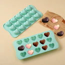 Axyaa 15-Hole Heart-Shaped Chocolate Silicone Mold for Baking and Candy Making