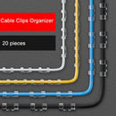 Axyaa Cable Clips: Desktop Cord Organizer Wire Holder Clamp Manager
