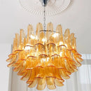 Axyaa Glass Petal Chandelier: Modern Luxury Pendant for Dining Living Bedroom