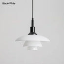 Axyaa Glass Pendant Lamp: Bauhaus Danish Classic Nordic Ceiling Chandelier for Kitchen Island, Bedroom, Dining