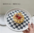 Axyaa Ceramic Steak Plate Set for Western Dishes, Breakfast, and Desserts
