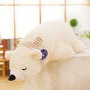 Axyaa Bear Plush Toy Pillow: Soft Hugging Long Strip Doll for Girls