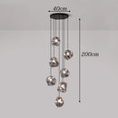 Axyaa Modern Stair Chandelier Pendant Light for Indoor Living Room Lighting