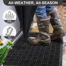 Axyaa Outdoor Indoor Welcome Mat, Heavy Duty Super Absorbent Dirt Trapper Waterproof Mat