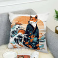 Axyaa Shiba Inu Cushion Cover 45x45cm for Bed or Chair Decor