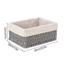 Axyaa Handwoven Storage Basket with Lid - Rectangular Organizer for Home and Closet