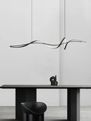 Axyaa Creative Curve LED Pendant Lights | Minimalist Dining Room & Kitchen Chandelier