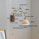 Axyaa Wood LED Wall Sconce Modern Rotatable 2 Arms Stair Light