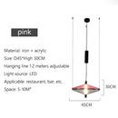 Axyaa UFO Spaceship Pendant Light with LED Glass Shade for Dining Room & Living Room