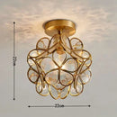 Axyaa Copper Petal LED Chandelier: Nordic Minimalist Art Decor Ceiling Lamp
