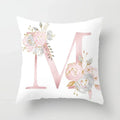 Axyaa Sweet Pink Alphabet Pillowcase for Home Decor