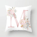 Axyaa Sweet Pink Alphabet Pillowcase for Home Decor