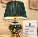 Axyaa Modern White Ceramics LED Table Lamp for Home Decor in Living Room