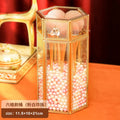 Axyaa Glass Makeup Brush Holder & Organizer: Cosmetic Desk Container for Lipstick, Eyebrow Pencil